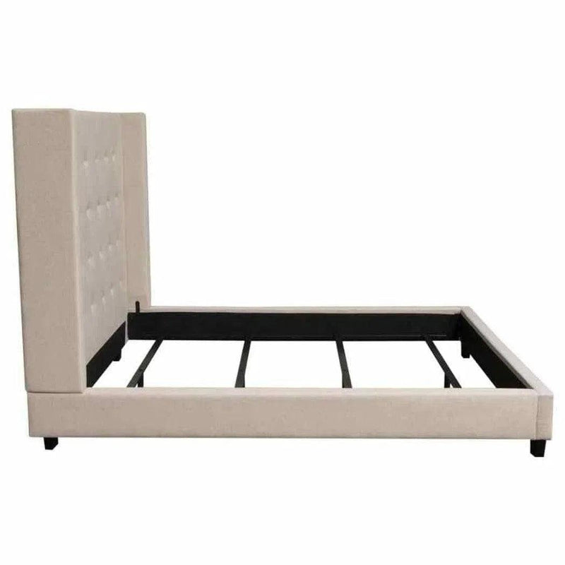 Tufted Wingback Low Profile Bed Frame Beds LOOMLAN By Diamond Sofa