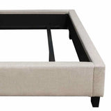 Tufted Wingback Low Profile Bed Frame Beds LOOMLAN By Diamond Sofa