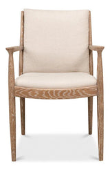 Tugen Cream Dining Armchair Club Chairs LOOMLAN By Sarreid