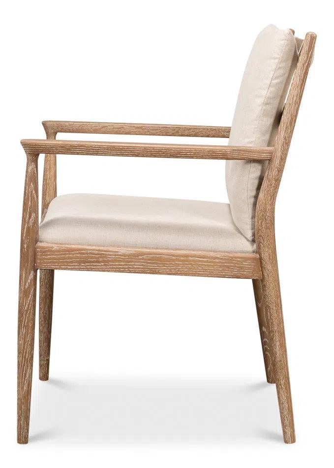 Tugen Cream Dining Armchair Club Chairs LOOMLAN By Sarreid