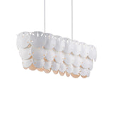 Tulum Oval Iron and Bone China White Chandelier Chandeliers LOOMLAN By Currey & Co