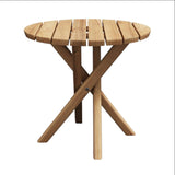 Tulum Round Teak Outdoor Side Table Outdoor Side Tables LOOMLAN By HiTeak