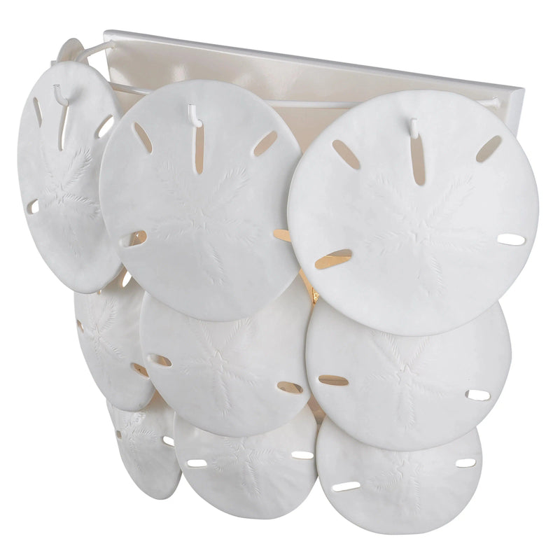 Tulum White Wall Sconce Wall Sconces LOOMLAN By Currey & Co