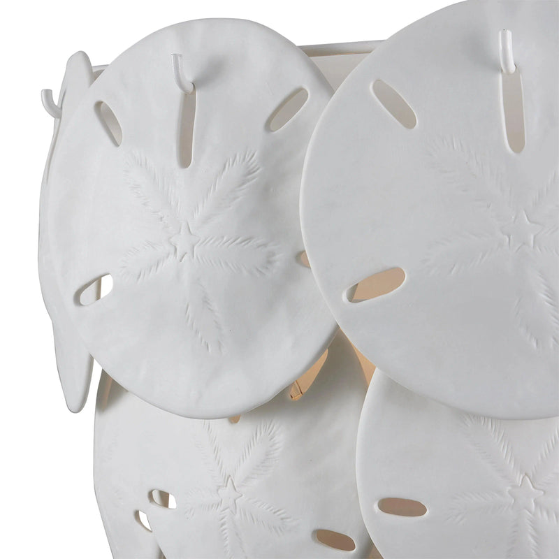 Tulum White Wall Sconce Wall Sconces LOOMLAN By Currey & Co