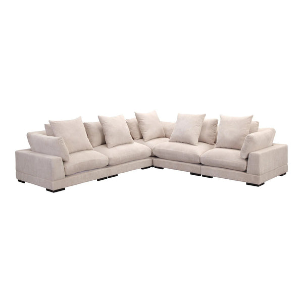 Tumble L-Shaped Polyester Upholstered Modular Sectional Modular Sofas LOOMLAN By Moe's Home