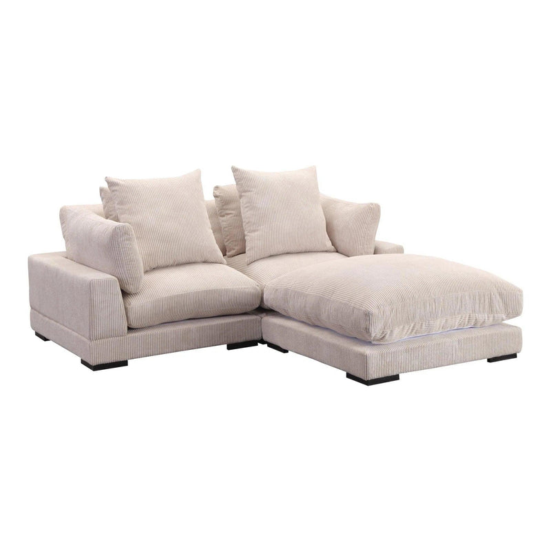 Tumble Nook Polyester Upholstered Cappuccino Modular Sectional Modular Sofas LOOMLAN By Moe's Home