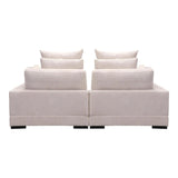 Tumble Nook Polyester Upholstered Cappuccino Modular Sectional Modular Sofas LOOMLAN By Moe's Home