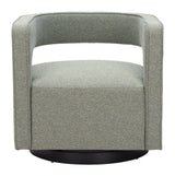 Turku Sage Green Swivel Arm Chair Club Chairs LOOMLAN By Zuo Modern