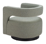 Turku Sage Green Swivel Arm Chair Club Chairs LOOMLAN By Zuo Modern