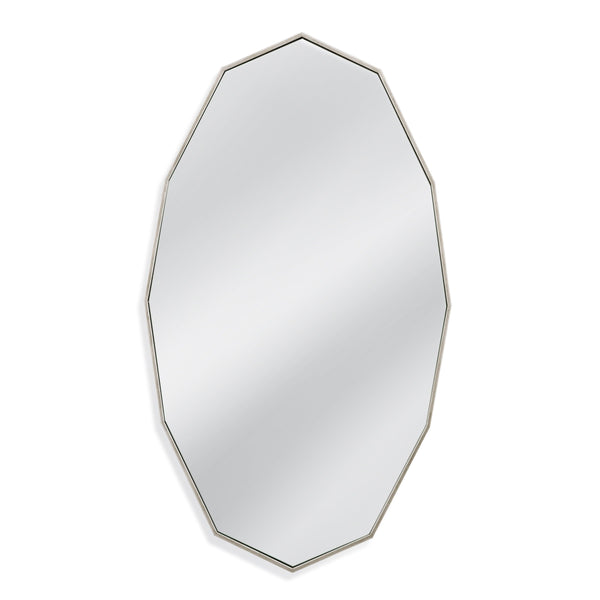 Turning Leaf Metal Silver Vertical Wall Mirror Wall Mirrors LOOMLAN By Bassett Mirror