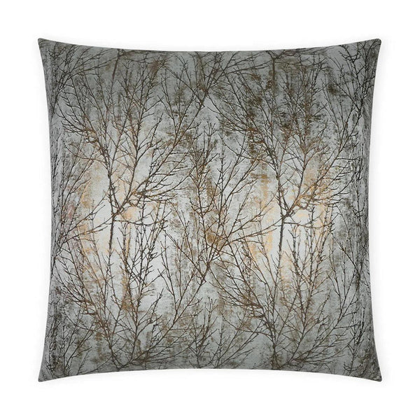 Twiggy Patina Grey Throw Pillow With Insert Throw Pillows LOOMLAN By D.V. Kap