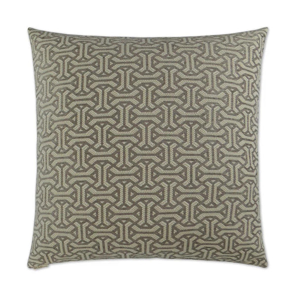 Twist And Shout Mink Grey Throw Pillow With Insert Throw Pillows LOOMLAN By D.V. Kap