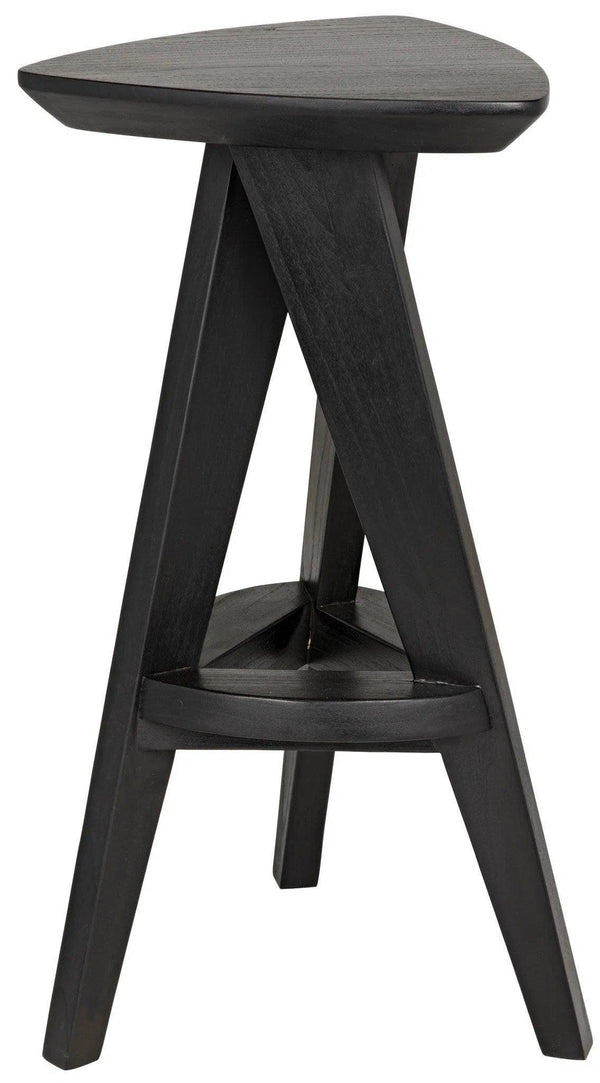 Twist Wood Black Counter Stool Counter Stools LOOMLAN By Noir