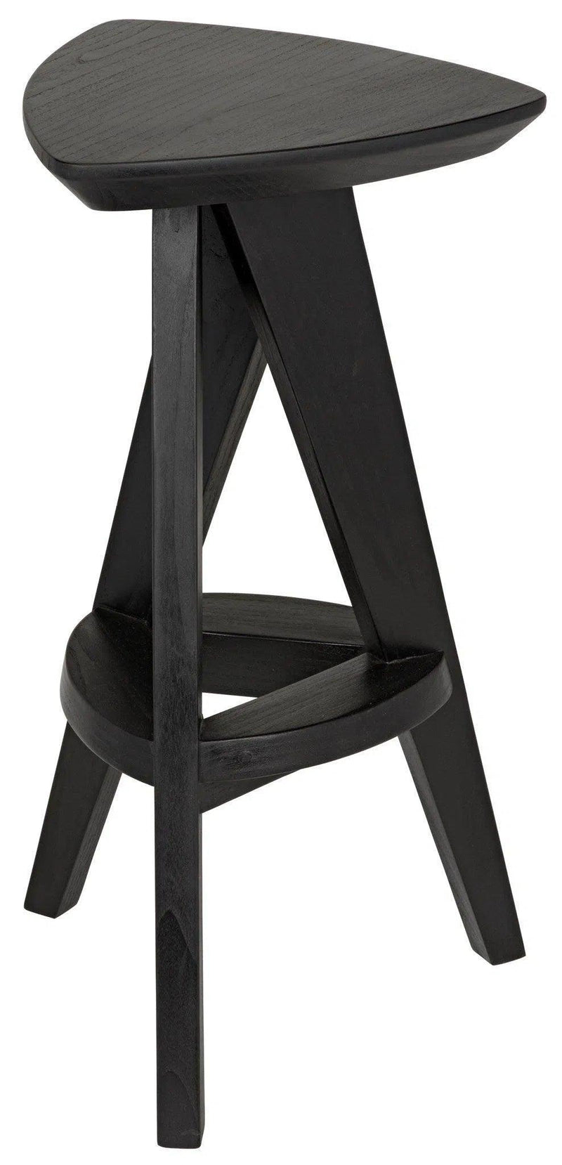 Twist Wood Black Counter Stool Counter Stools LOOMLAN By Noir