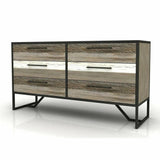 Two-Tone Brown Metro Havana 6 Drawer Dresser Dressers LOOMLAN By LH Imports