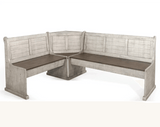 Two Tone Grey Corner Table Breakfast Nook Set With Storage Dining Table Sets LOOMLAN By Sunny D