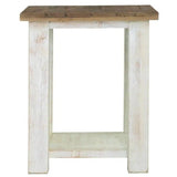 Two-Tone Square Side Table With Shelves Wood Top With Wood Base Side Tables LOOMLAN By LH Imports