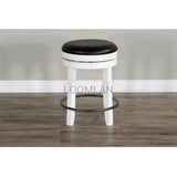 Two Tone Swivel Backless Counter Height Chair Counter Stools LOOMLAN By Sunny D