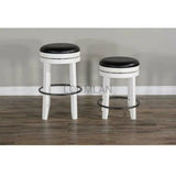 Two Tone Swivel Backless Counter Height Chair Counter Stools LOOMLAN By Sunny D