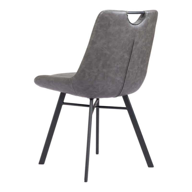 Tyler Dining Chair (Set of 2) Vintage Gray Dining Chairs LOOMLAN By Zuo Modern