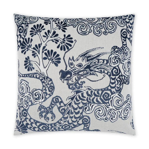 Typhon Traditional Novelty Blue Large Throw Pillow With Insert Throw Pillows LOOMLAN By D.V. Kap