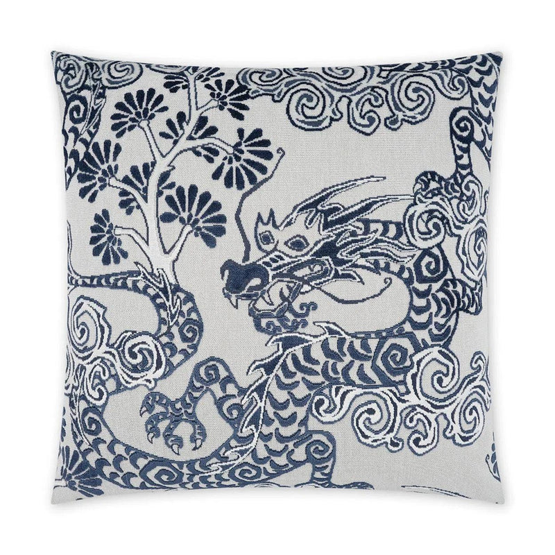 Typhon Traditional Novelty Blue Large Throw Pillow With Insert Throw Pillows LOOMLAN By D.V. Kap