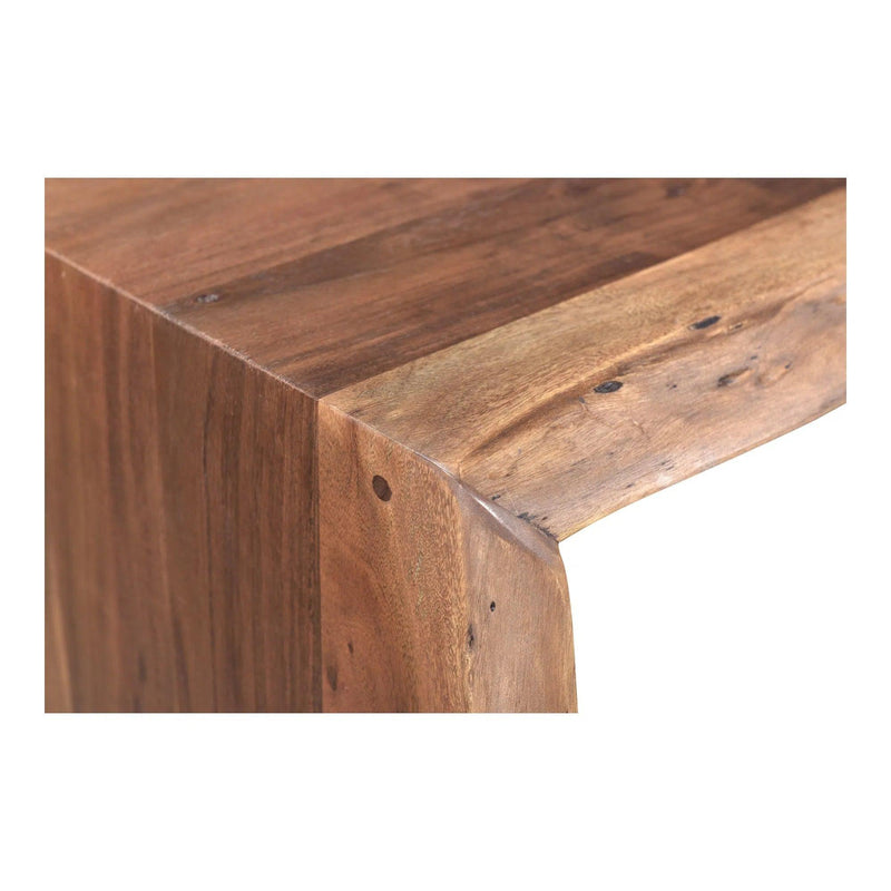 Tyrell Scandinavian Live Edge Coffee Table Natural Brown Coffee Tables LOOMLAN By Moe's Home