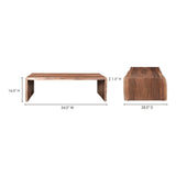 Tyrell Scandinavian Live Edge Coffee Table Natural Brown Coffee Tables LOOMLAN By Moe's Home