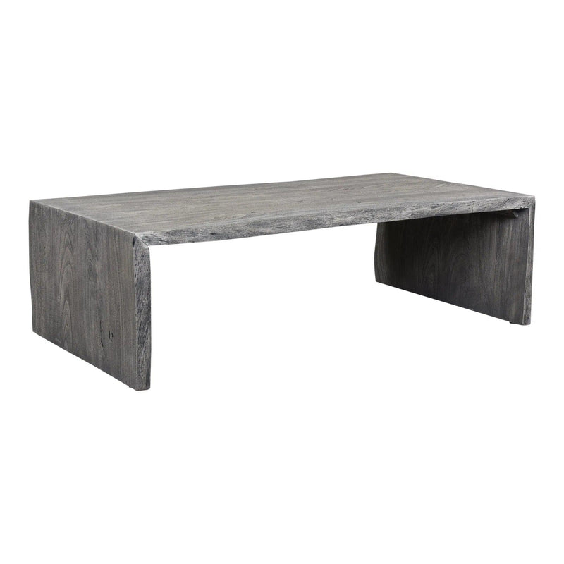 Tyrell Scandinavian Live Edge Grey Coffee Table Coffee Tables LOOMLAN By Moe's Home