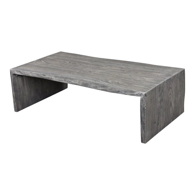 Tyrell Scandinavian Live Edge Grey Coffee Table Coffee Tables LOOMLAN By Moe's Home