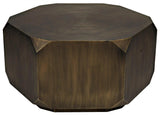 Tytus Steel Geometric Coffee Table With Aged Brass Finish Coffee Tables LOOMLAN By Noir