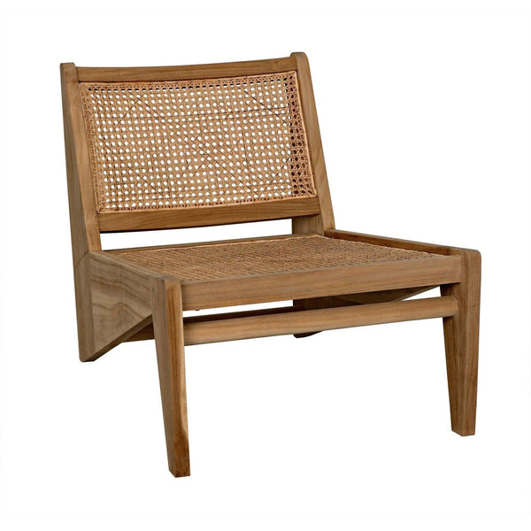 Udine Chair With Caning, Teak Club Chairs LOOMLAN By Noir