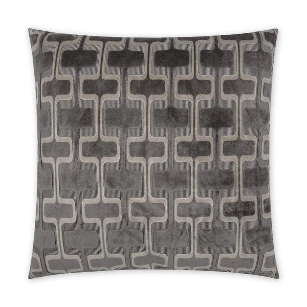 Uffizzi Carbon Geometric Grey Large Throw Pillow With Insert Throw Pillows LOOMLAN By D.V. Kap