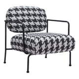 Ulet Black Steel Accent Arm Chair Accent Chairs LOOMLAN By Zuo Modern