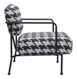 Ulet Black Steel Accent Arm Chair Accent Chairs LOOMLAN By Zuo Modern