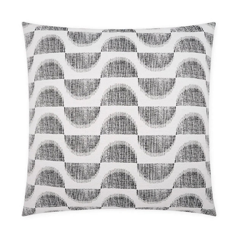 Ullman Domino Geometric Black Large Throw Pillow With Insert Throw Pillows LOOMLAN By D.V. Kap