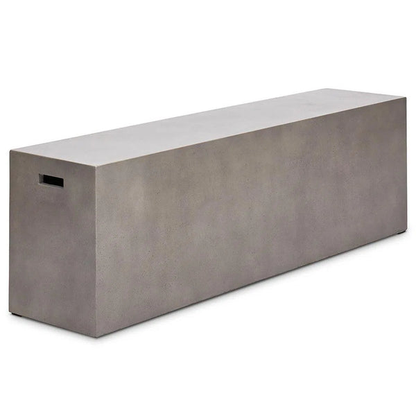 Una Concrete Outdoor Dark Grey Bench Outdoor Benches LOOMLAN By Urbia