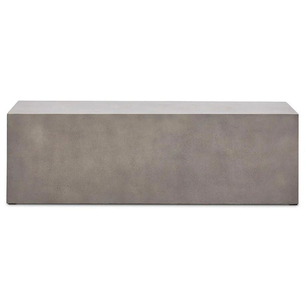 Una Concrete Outdoor Dark Grey Bench Outdoor Benches LOOMLAN By Urbia