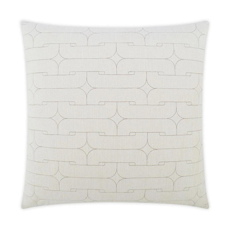 Unchained Ivory Throw Pillow With Insert Throw Pillows LOOMLAN By D.V. Kap