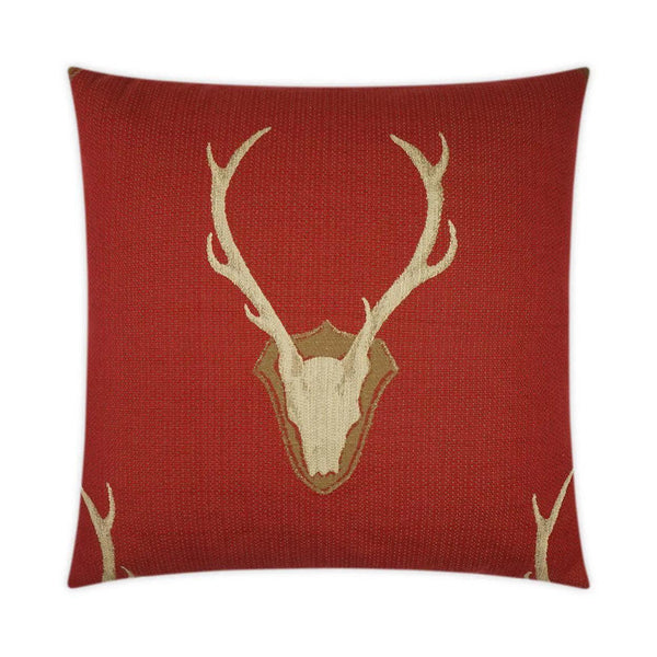 Uncle Buck Red Throw Pillow With Insert Throw Pillows LOOMLAN By D.V. Kap