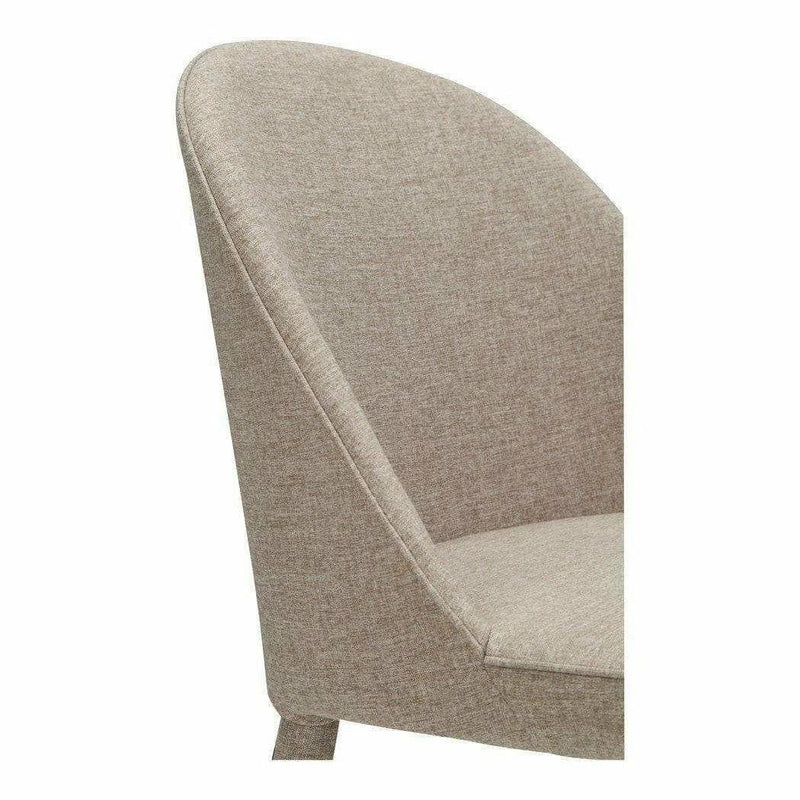 Upholstered Legs Burton Dining Chair Grey Fabric Set of 2 Dining Chairs LOOMLAN By Moe's Home