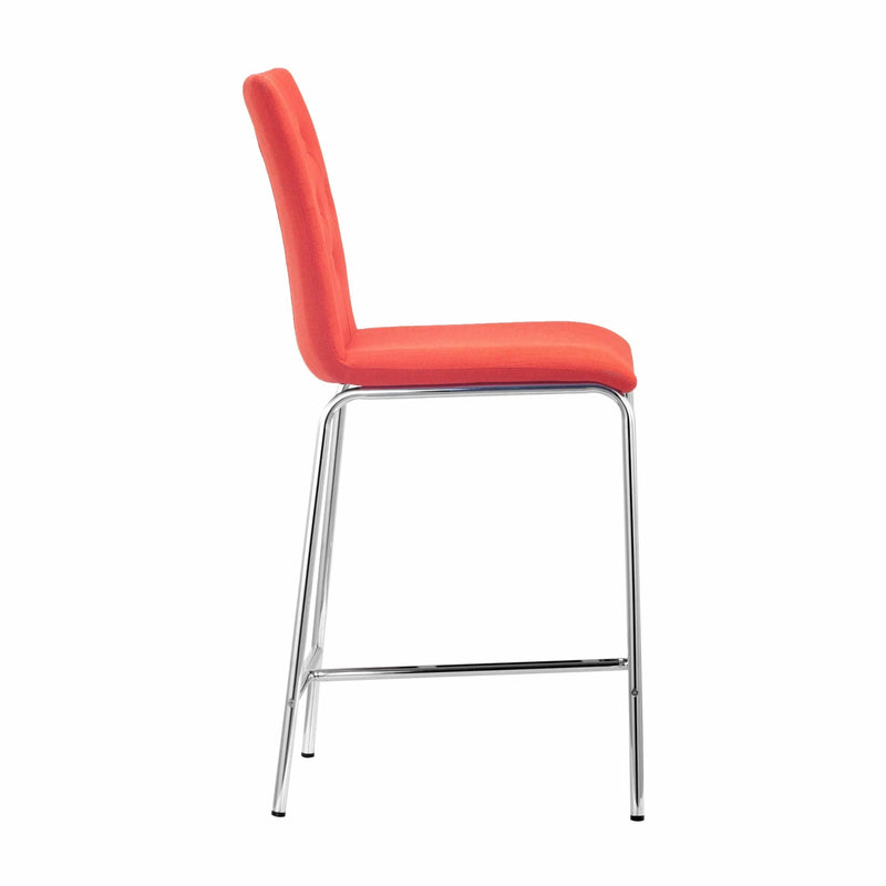 Uppsala Counter Chair (Set of 2) Tangerine Counter Stools LOOMLAN By Zuo Modern