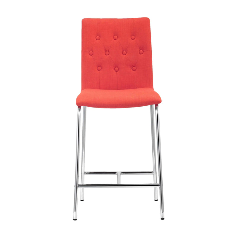 Uppsala Counter Chair (Set of 2) Tangerine Counter Stools LOOMLAN By Zuo Modern