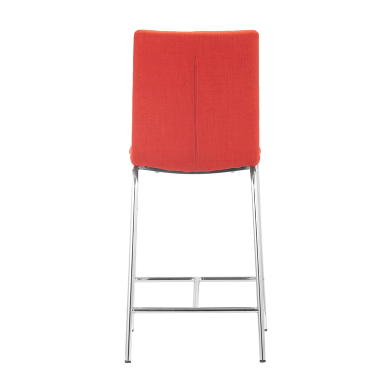 Uppsala Counter Chair (Set of 2) Tangerine Counter Stools LOOMLAN By Zuo Modern