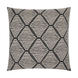 Urbina Farmhouse Geometric Grey Large Throw Pillow With Insert Throw Pillows LOOMLAN By D.V. Kap