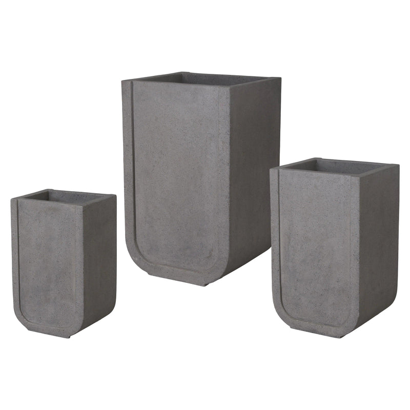 Uri Terrazzo Square Planter Outdoor Planters LOOMLAN By Emissary