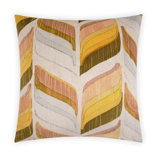 Uriel Yellow Throw Pillow With Insert Throw Pillows LOOMLAN By D.V. Kap