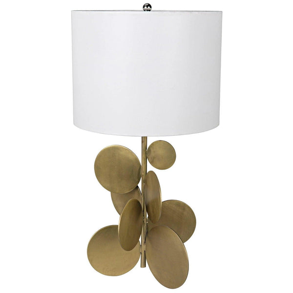 Vadim Metal Table Lamp With Shade and Brass Finish Table Lamps LOOMLAN By Noir