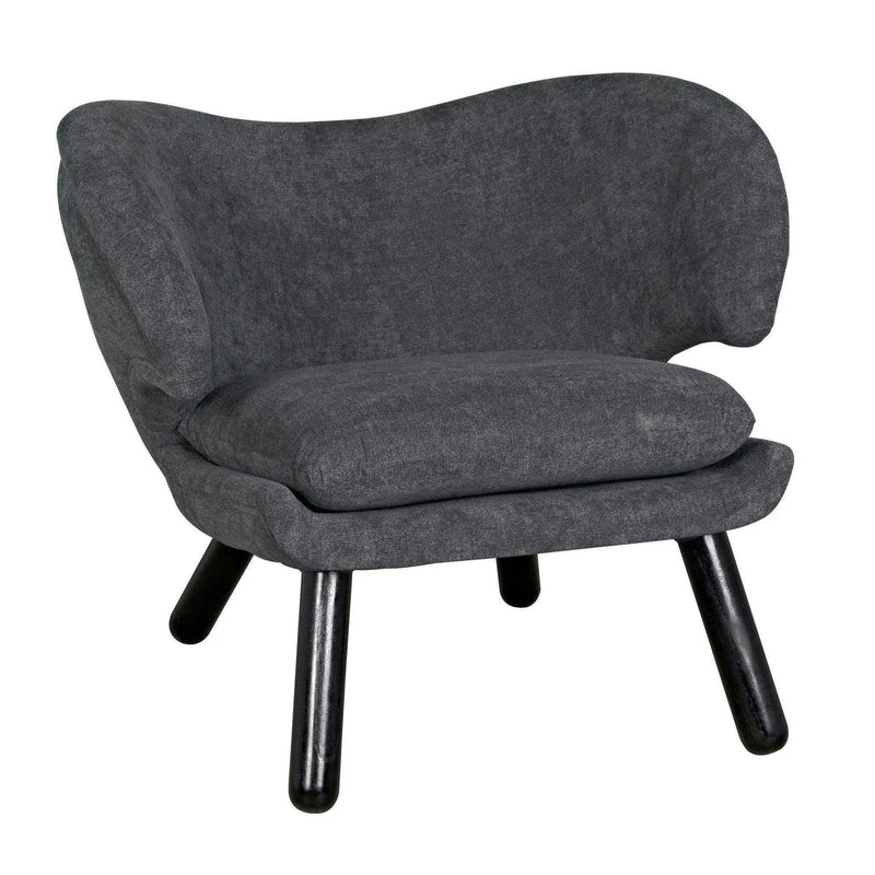 Valerie Chair w/ Grey Fabric Accent Chairs LOOMLAN By Noir