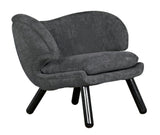 Valerie Chair w/ Grey Fabric Accent Chairs LOOMLAN By Noir